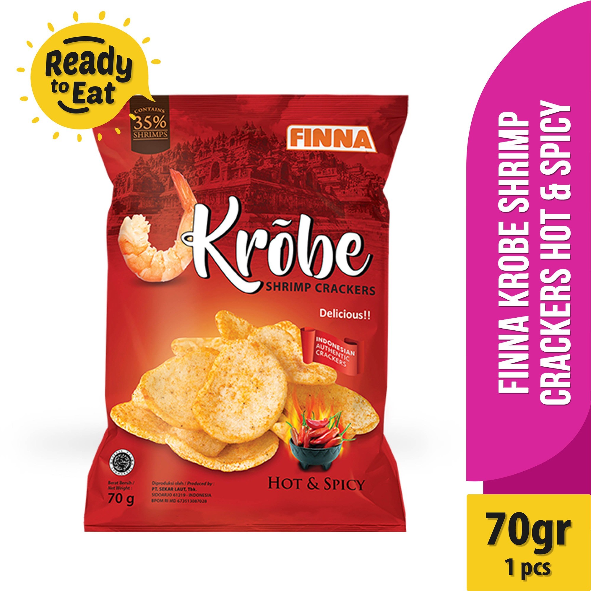 Finna Krobe Shrimp Crackers Hot & Spicy